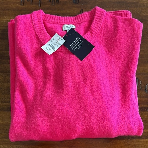 J. Crew Factory Crewneck sweater in extra-soft yarn BB083 3X pink - Picture 2 of 3